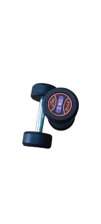 2 KG Rubber Coated Rubber Coated Dumbbells – Pair